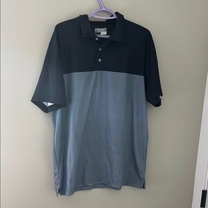 PGA Tour Black and Gray Polo Shirt Performance Fabric